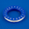 Ringspule L, 140 mm blau mit Flugleine 100m